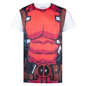 Deadpool Mens Costume T-Shirt / White/Red